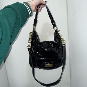 Patent leather coach purse